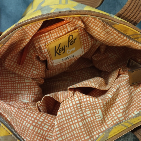 Fossil Yellow and Brown Ladybug Tote Bag - Picture 6 of 10